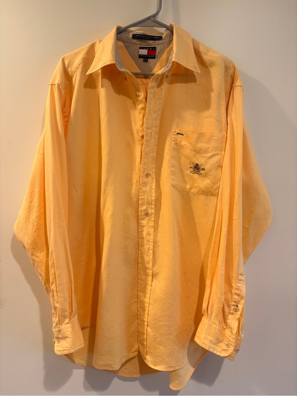 Vintage Tommy Hilfiger Butter Yellow Button-Up Shirt